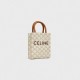 CELINE CABAS Mini logo print vertical handbag