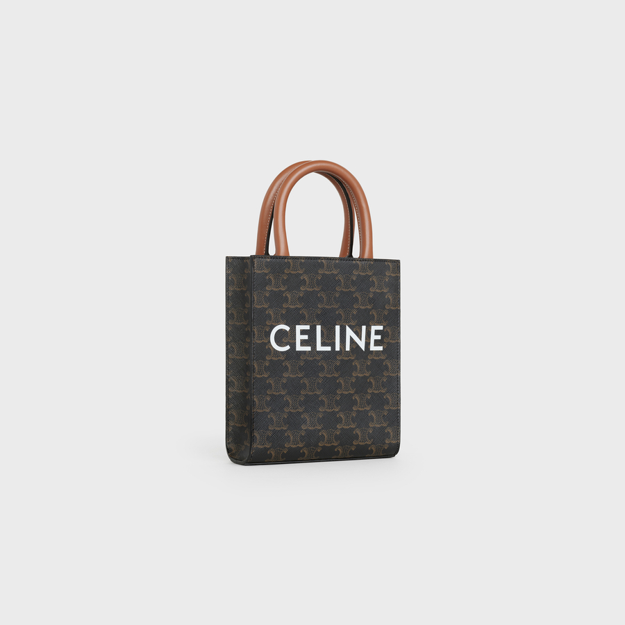 CELINE CABAS Mini logo print vertical handbag