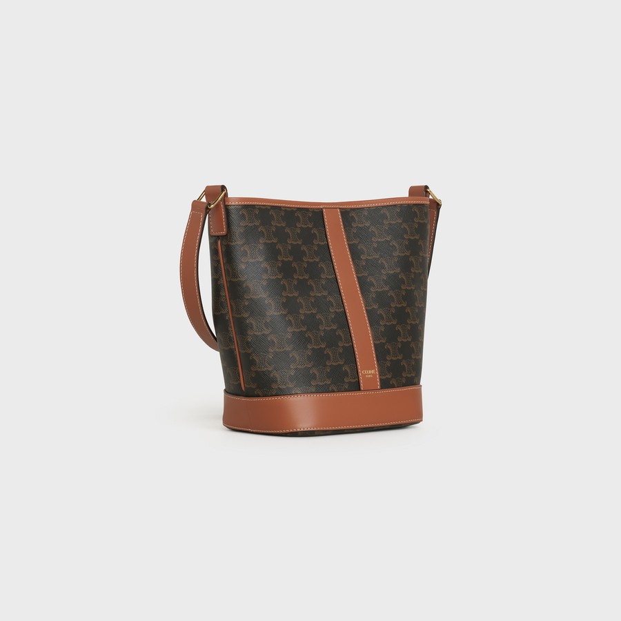 Celine Small logo printed bucket bag