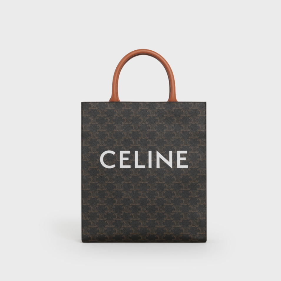 CELINE CABAS small logo print vertical handbag