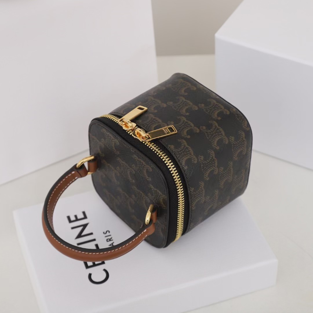 CELINE Mini cow leather makeup case