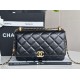 CHANEL Superior Workshop Double Gold beads WOC black authentic leather