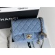 CHANEL 22C Denim Golden Ball square Fat bag