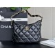 CHANEL 22K Hobo Underarm bag Black gold authentic leather bag