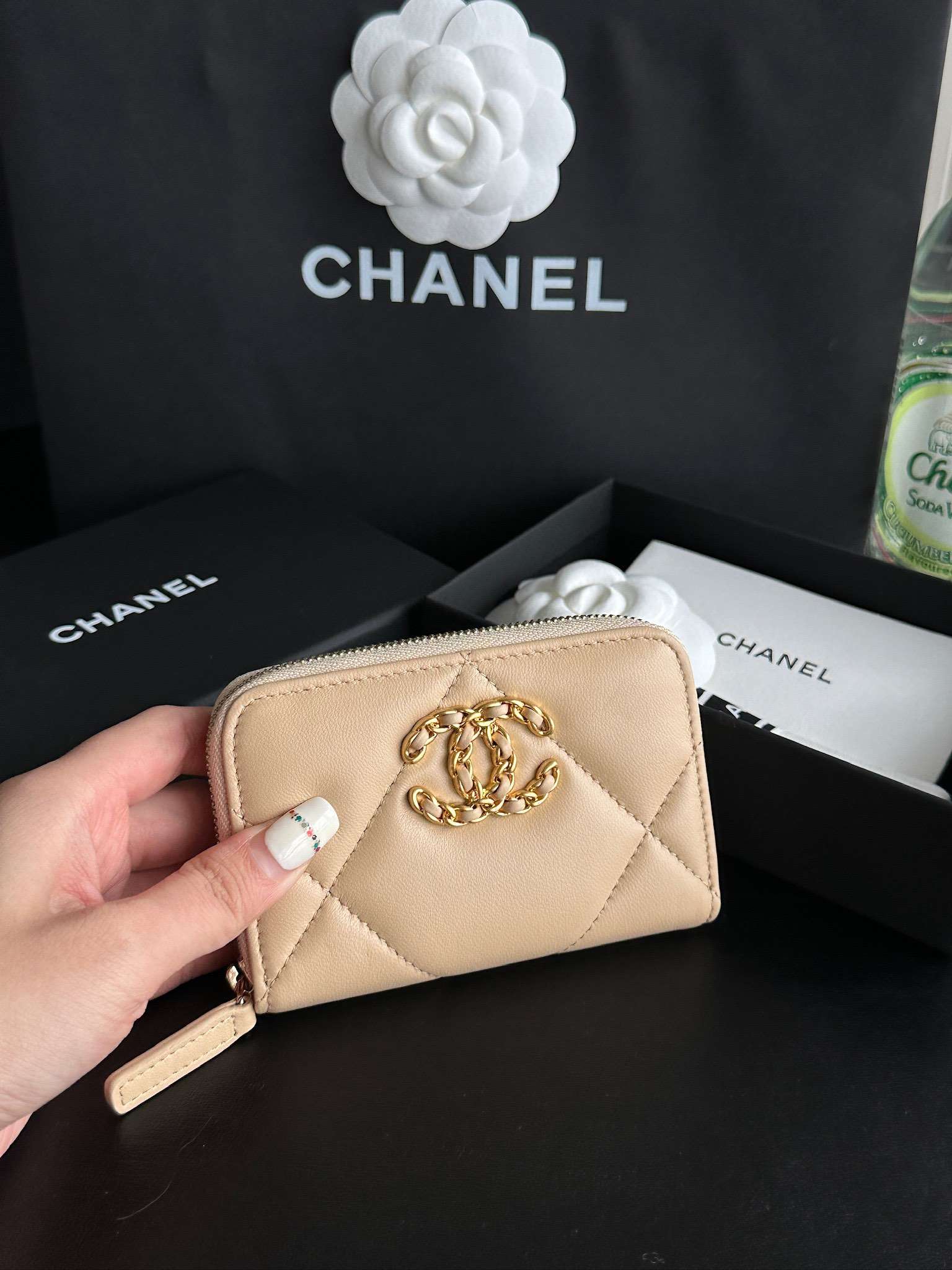 Chanel 19 series zipper purse three colors