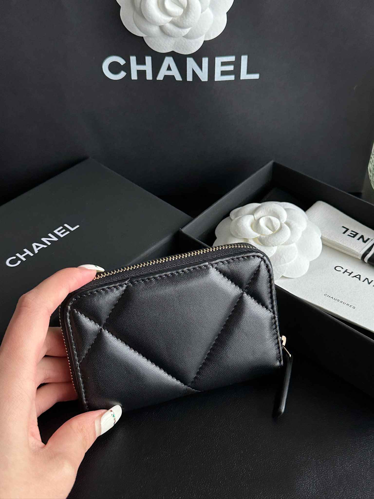 Chanel 19 series zipper purse three colors