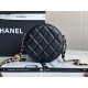 CHANEL metal ball bun bag