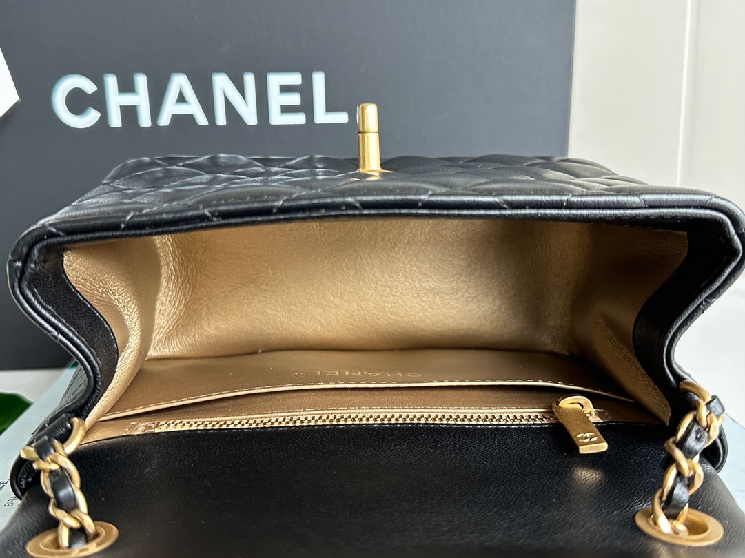 Chanel 23K Golden Ball square fat bag