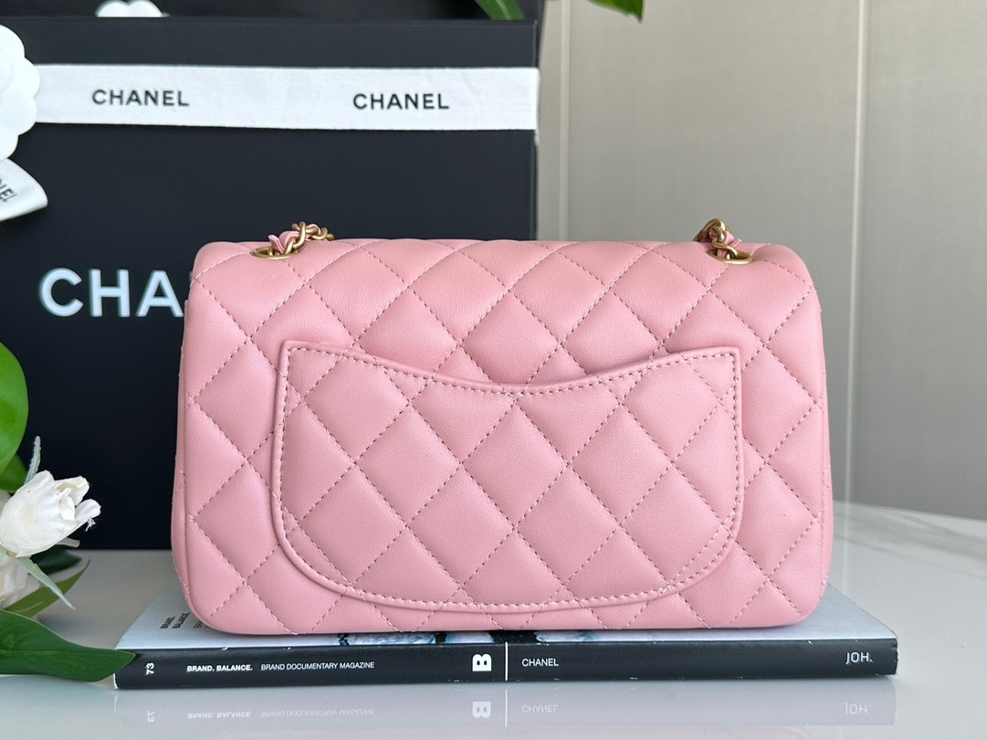 CHANEL 23K Gold Ball CF MINI Pink Blue