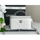 Chanel 23K rhinestone handle long box silver