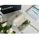 Chanel 23K rhinestone handle long box silver