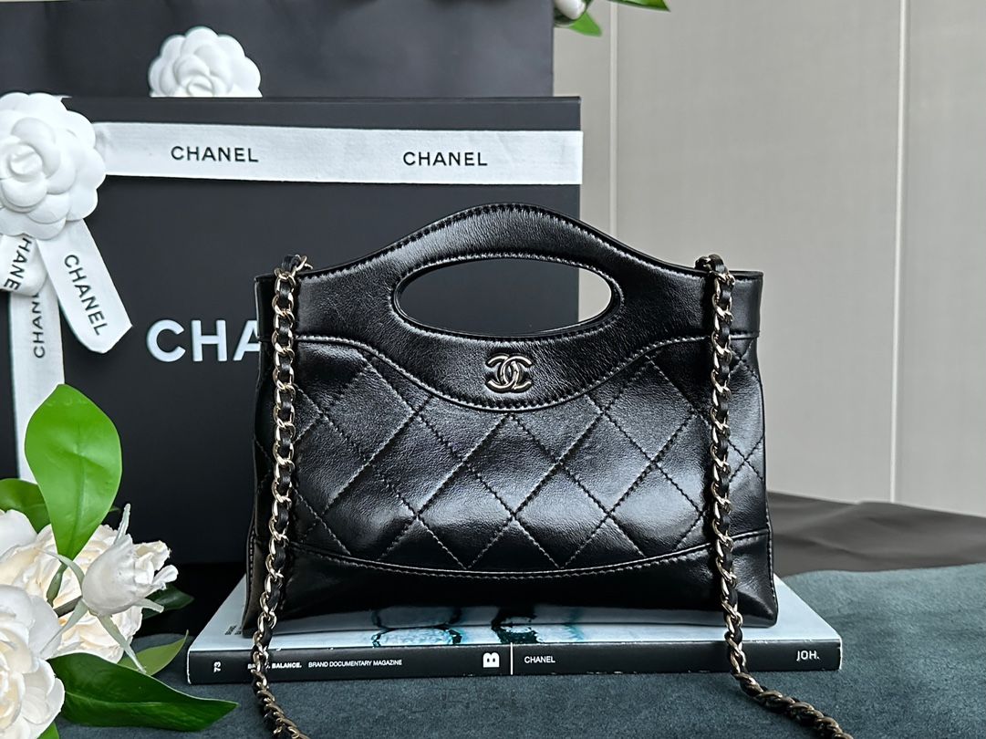 Chanel 24C 31bag mini black and gold bag