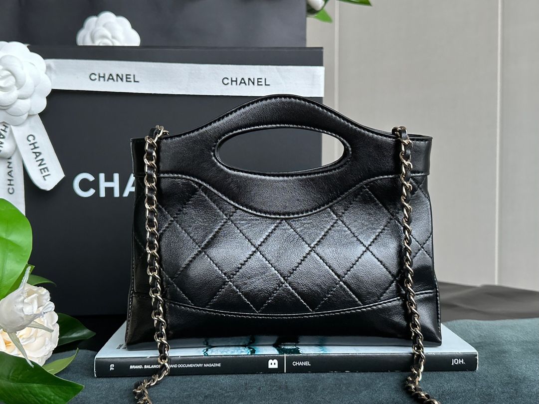 Chanel 24C 31bag mini black and gold bag