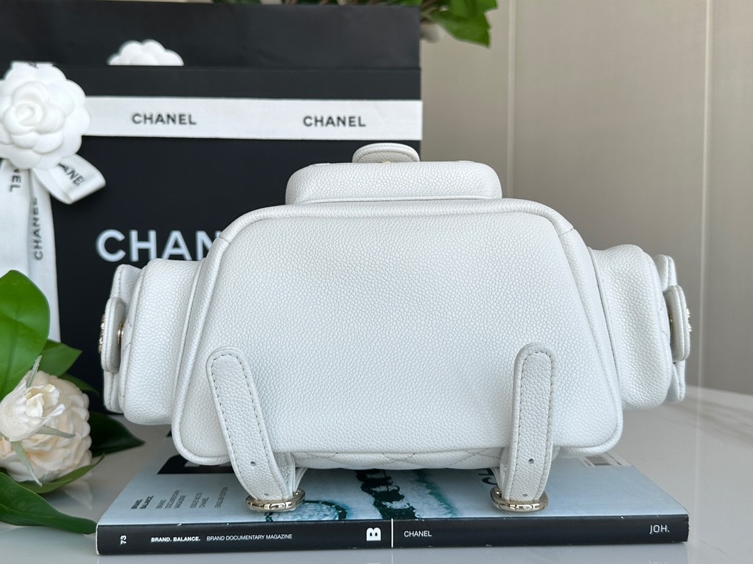 Chanel 23K Dynamite Duma Backpack white