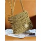 Chanel 23A mimi gold woven bag