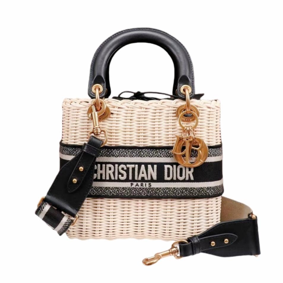 DIOR Medium Lady Dior Wicker handbag