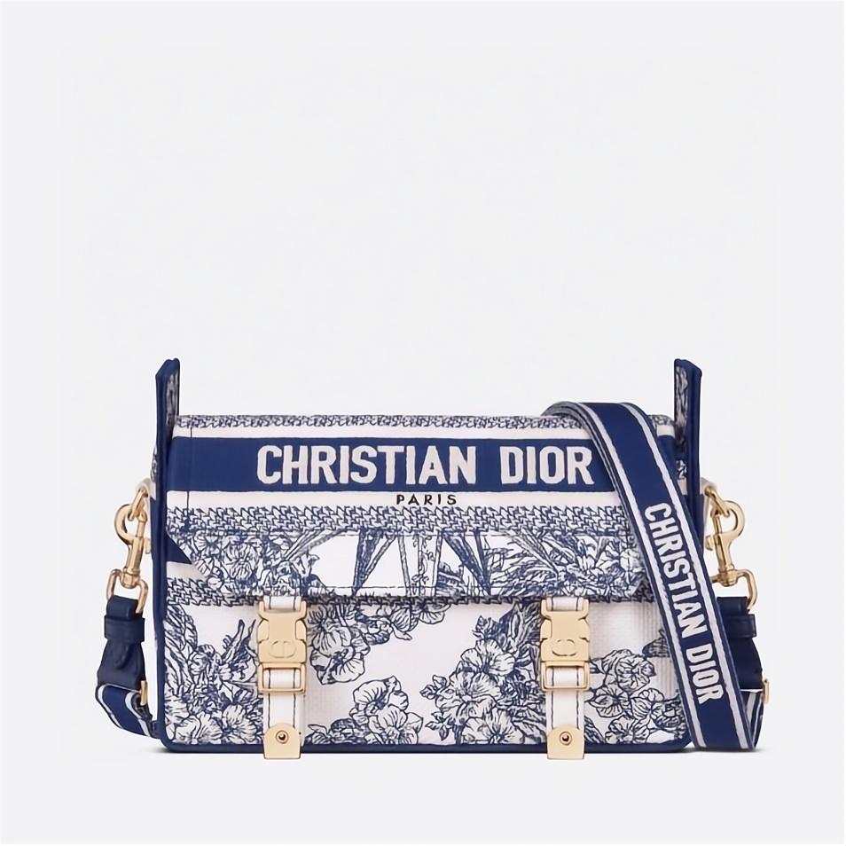 DIOR Octagonal Star Blue Messenger Bag