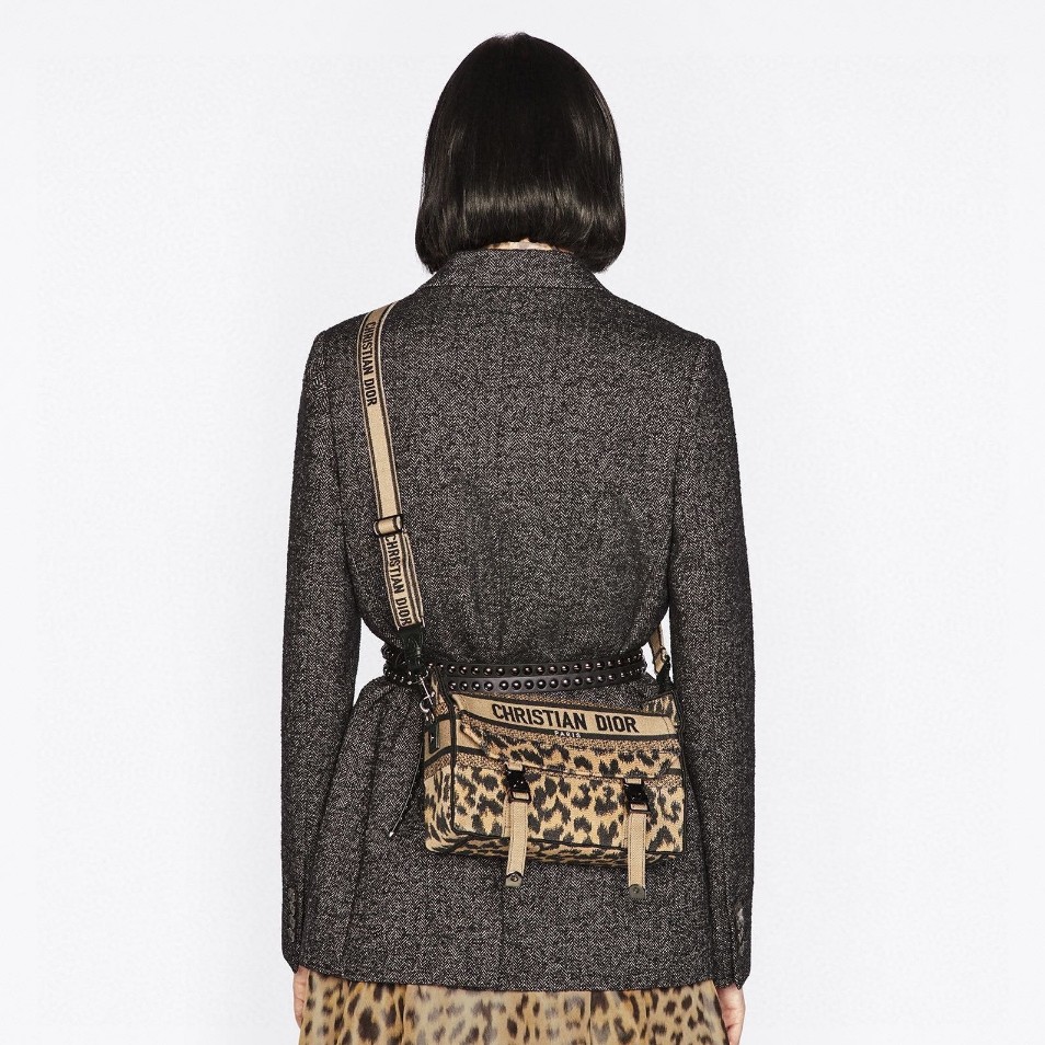 DIOR leopard print messenger bag