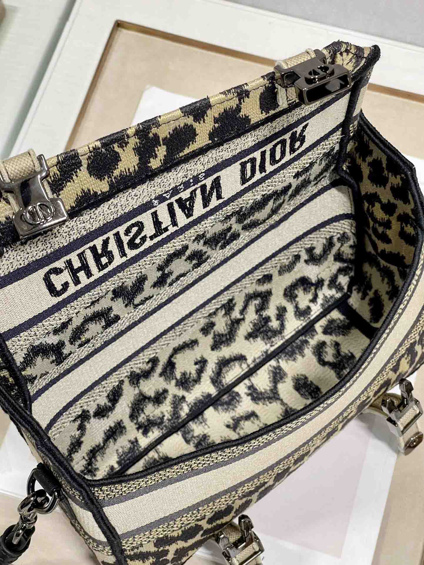 DIOR leopard print messenger bag