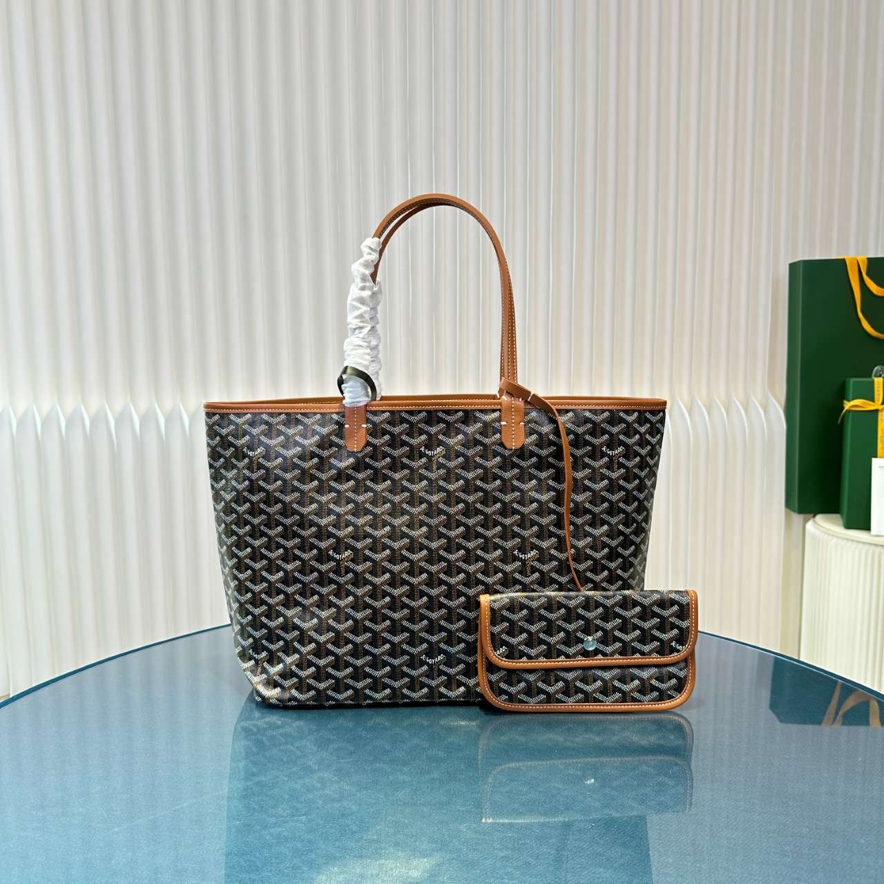 Goyard Saint Louis MM Tote bag（Black Brown）