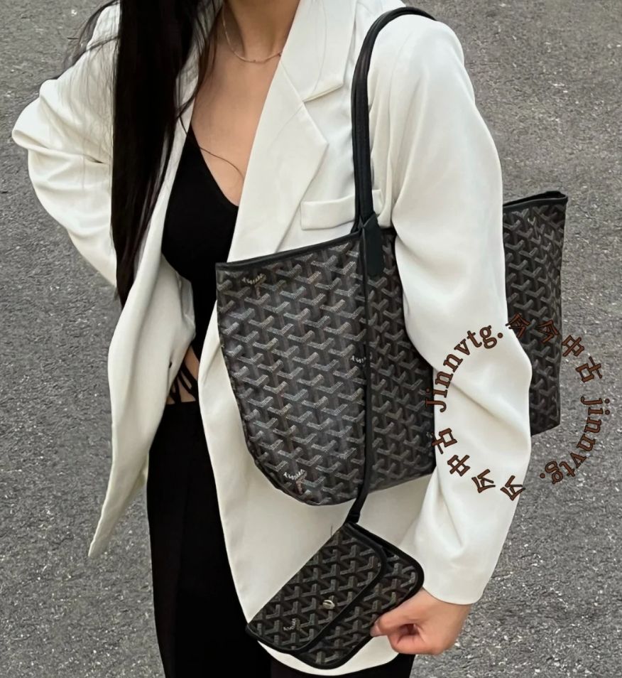 Goyard Saint Louis MM Tote bag（Black Brown）