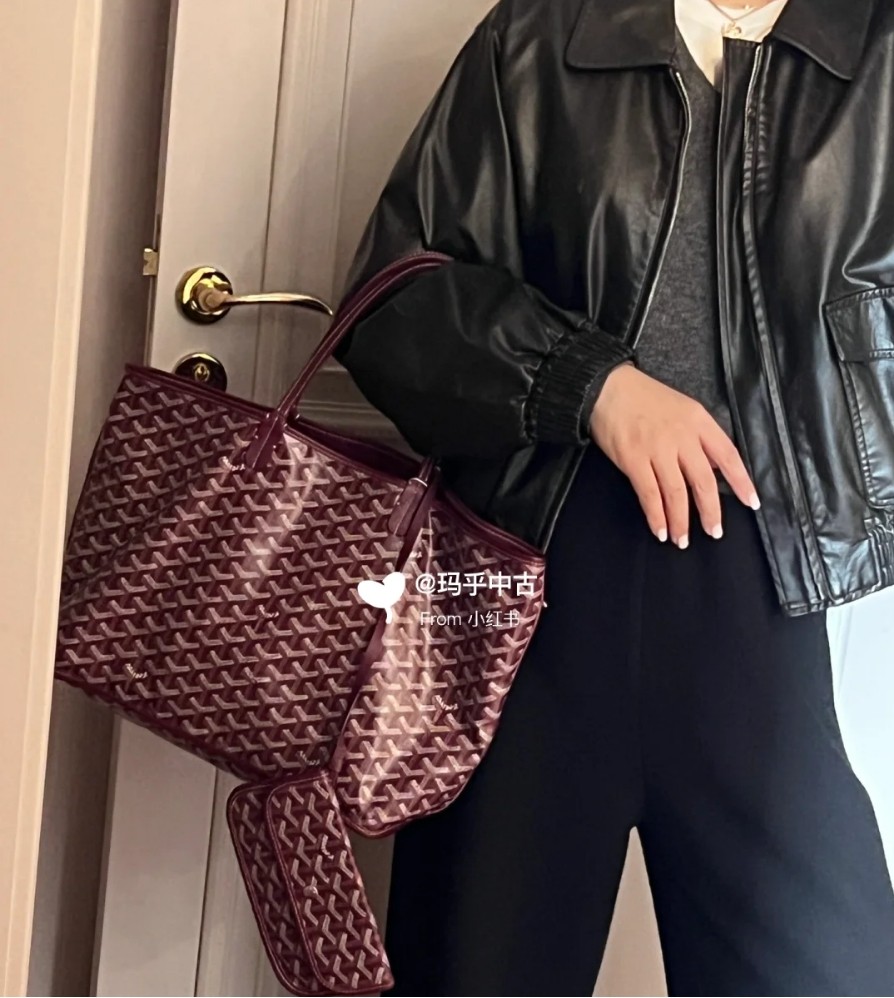 Goyard Saint Louis MM Tote bag（Black Brown）