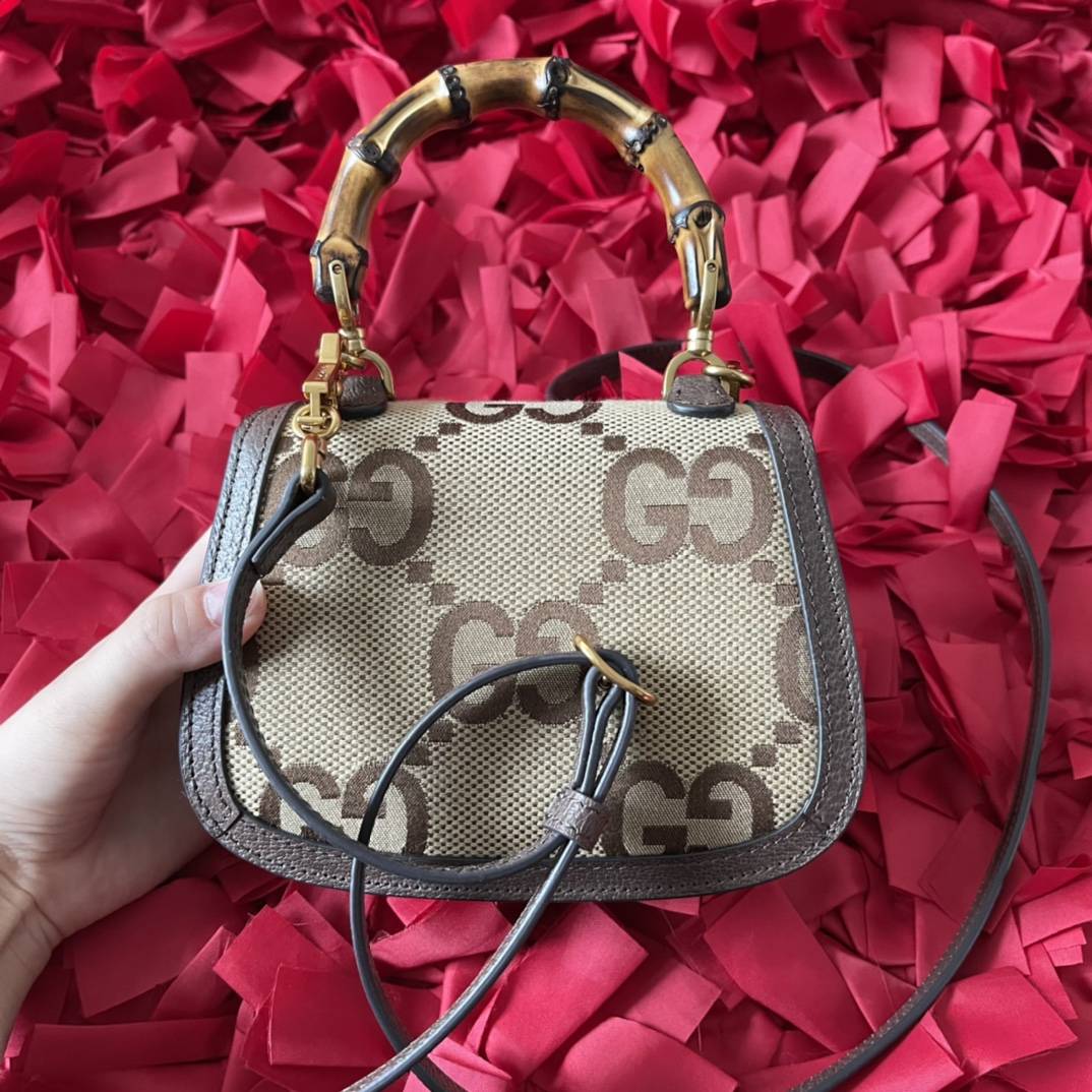 Gucci Bamboo 1947 series double G mini bamboo bag