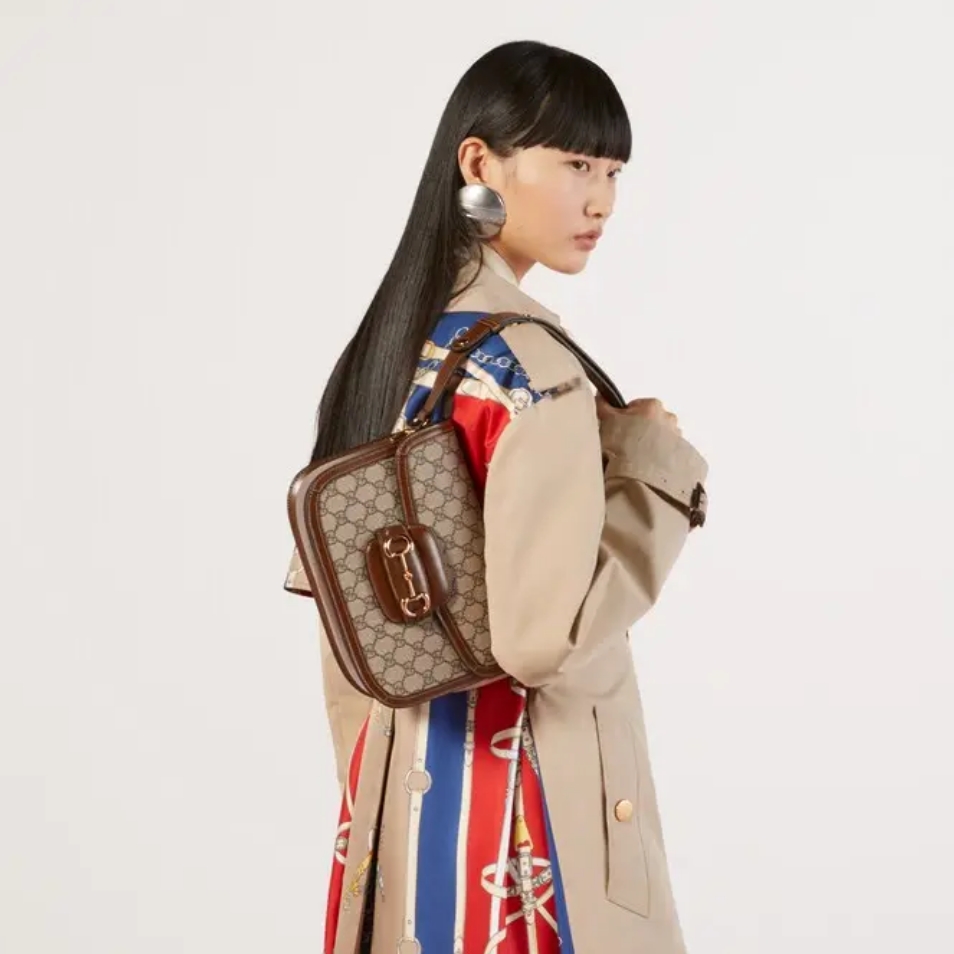 Gucci Horsebit 1955 series small shoulder backpack