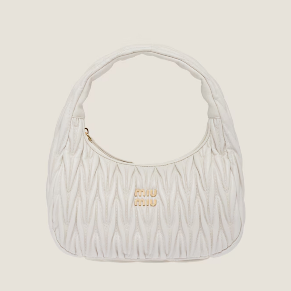 MIUMIU Wander Matelasse Large soft sheep leather Hobo bag