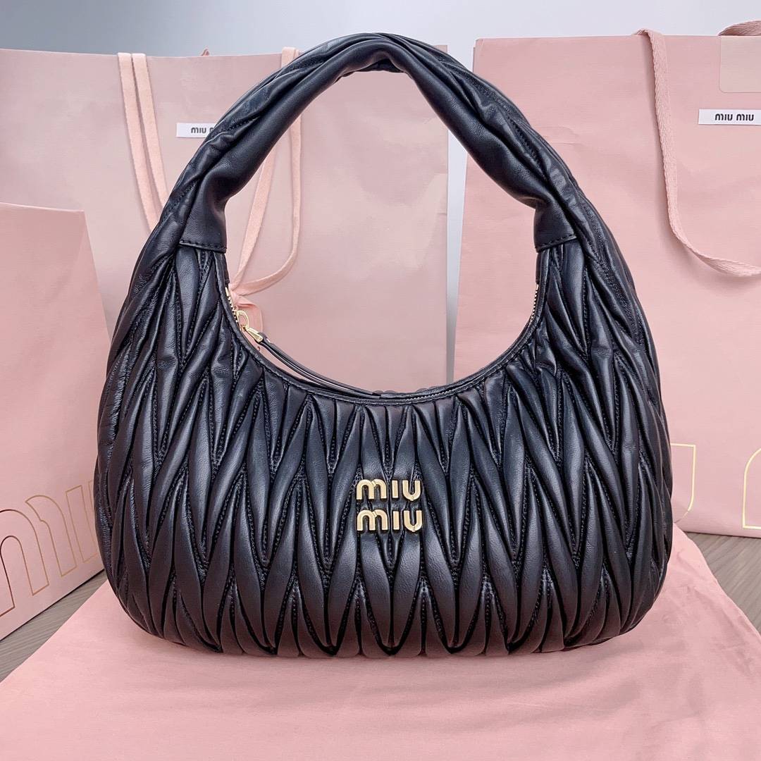 MIUMIU Wander Matelasse Large soft sheep leather Hobo bag