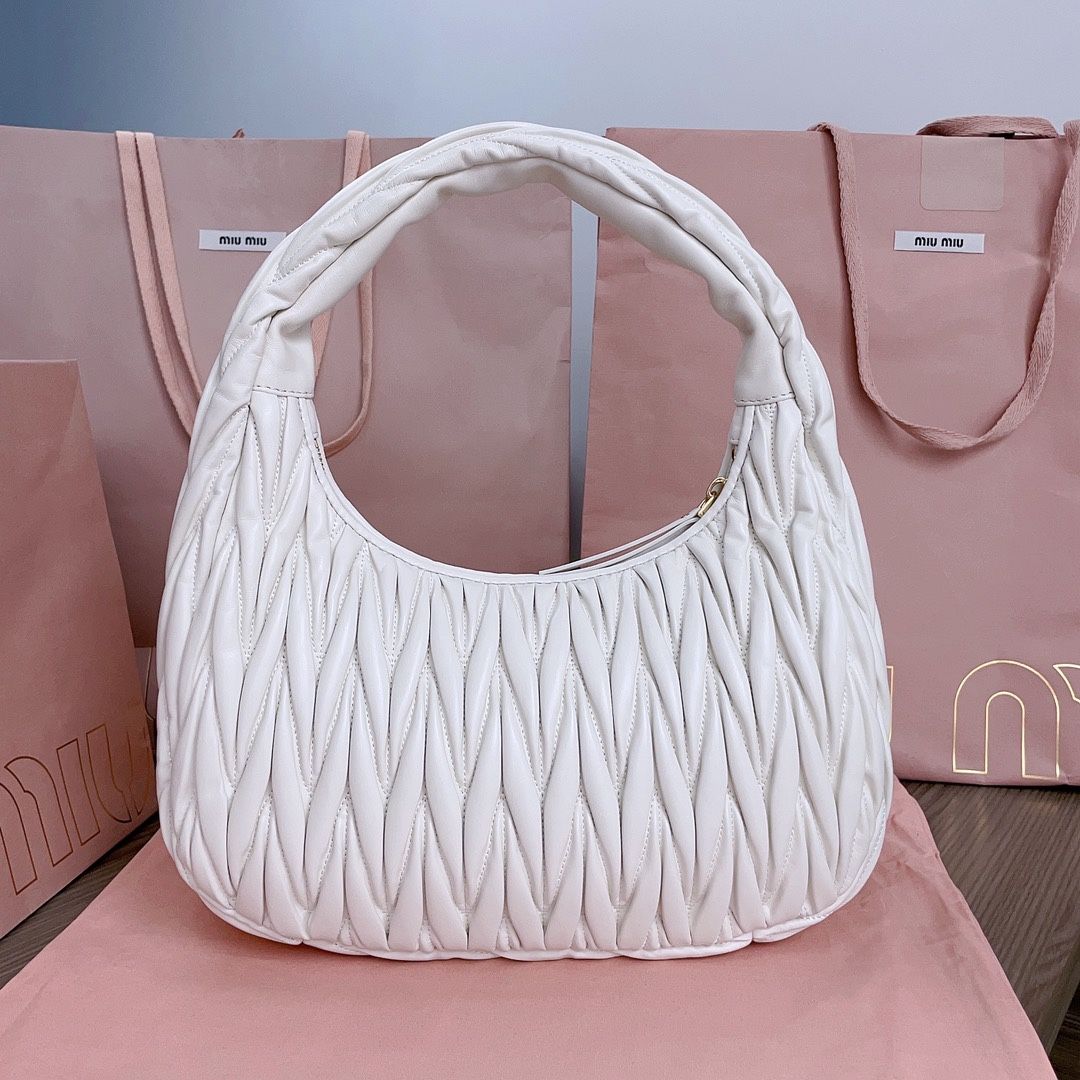 MIUMIU Wander Matelasse Large soft sheep leather Hobo bag