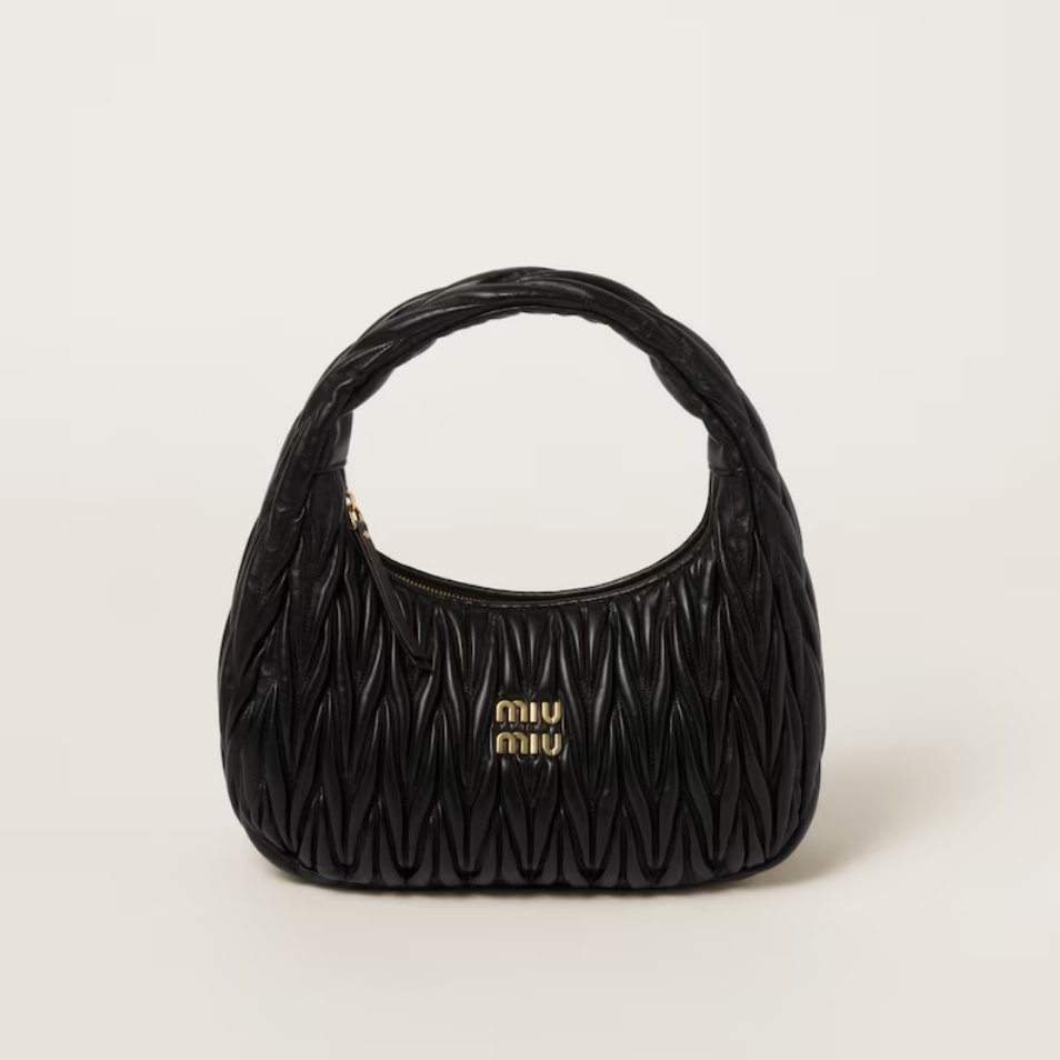 MIUMIU Wander Matelasse Large soft sheep leather Hobo bag