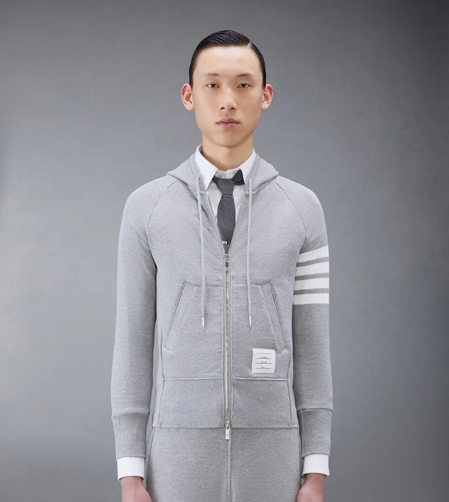 Thom Browne Four-stripe Zip-up Hoodie