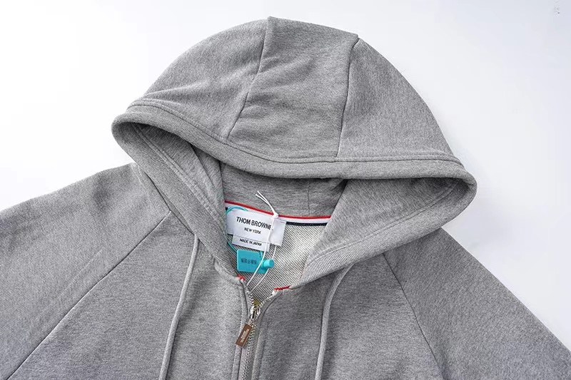 Thom Browne Four-stripe Zip-up Hoodie