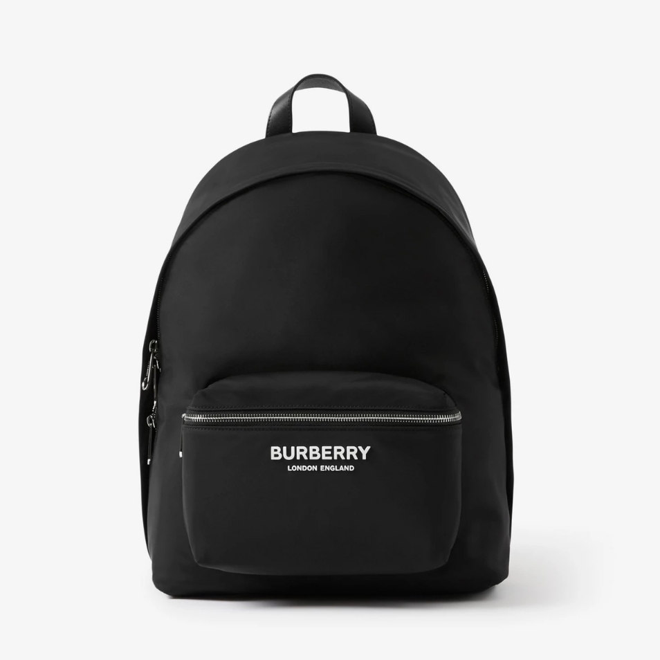 Burberry matte black nylon backpack