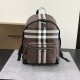 Burberry wood brown plaid backpack