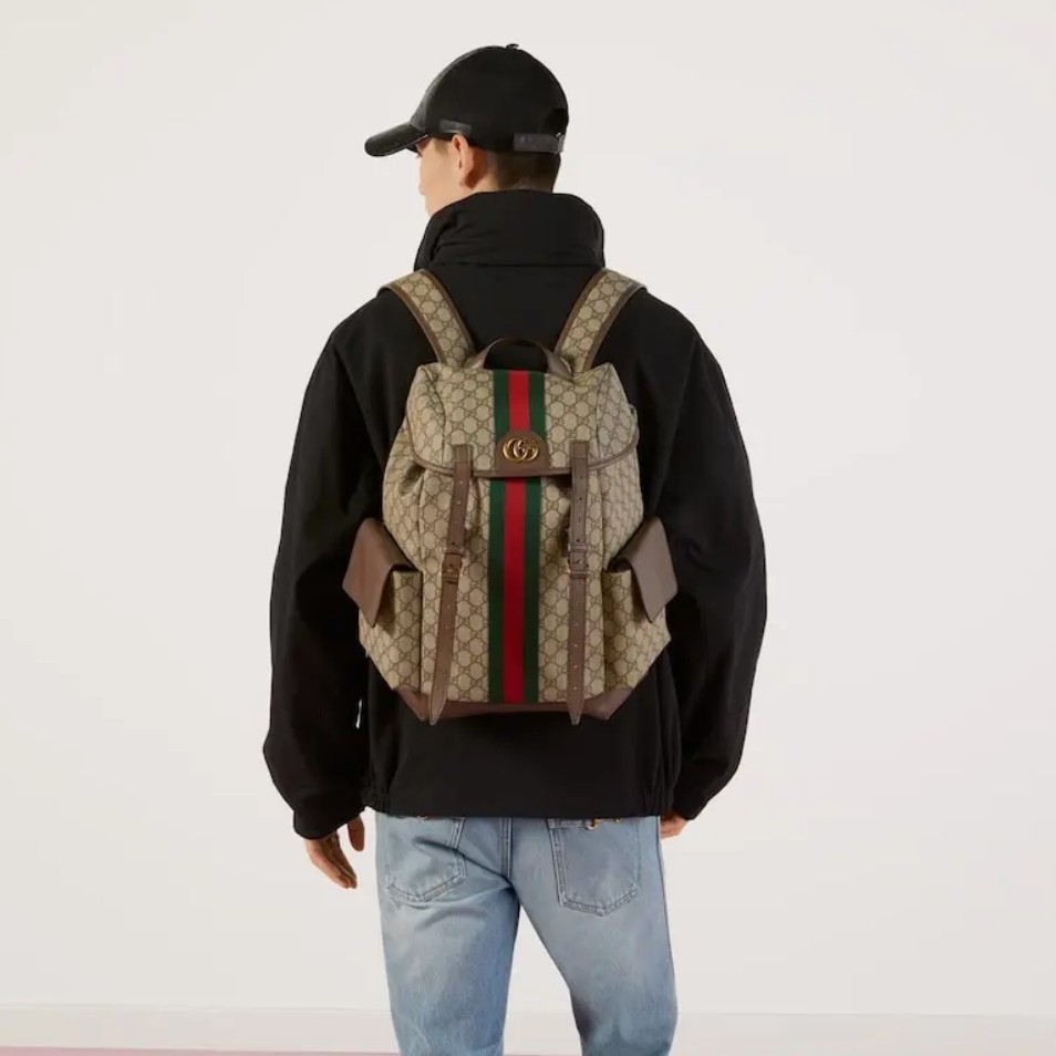 GUCCI Ophidia GG Supreme canvas backpack