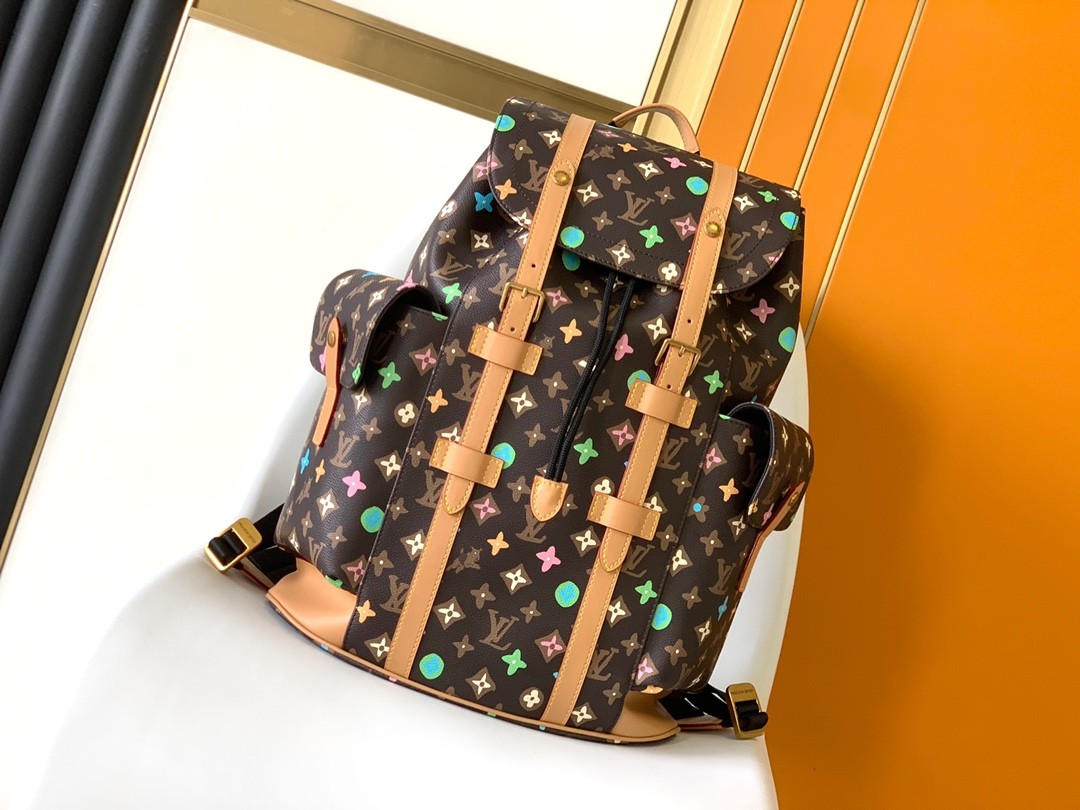 Louis Vuitton CHRISTOPHER medium camo backpack