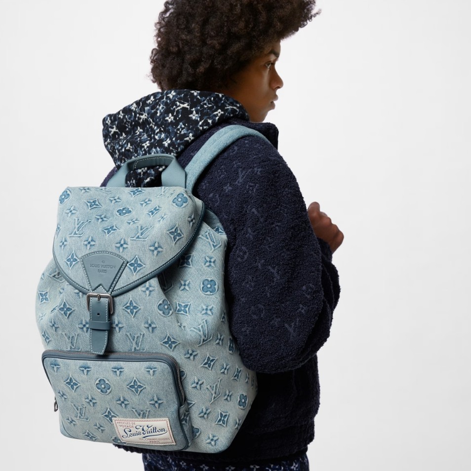 Louis Vuitton Montsouris denim backpack