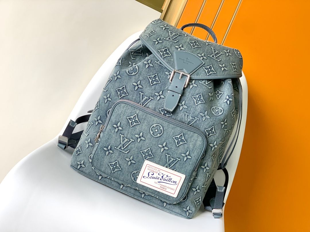 Louis Vuitton Montsouris denim backpack